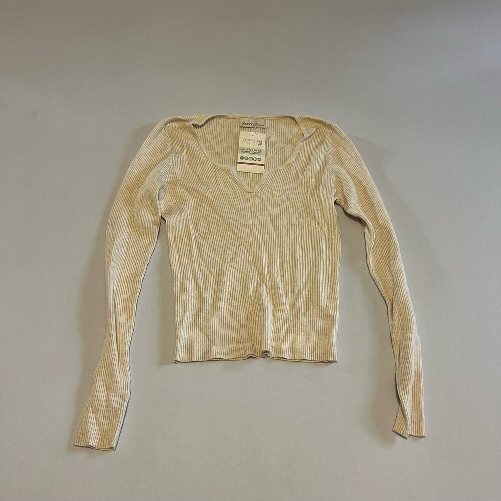 BeCool | "See It Happen" Ribbed Long Sleeve Top - Small